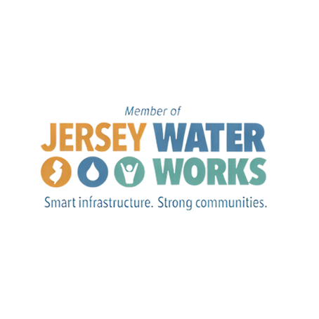 Member of Jersey Water Works logo with icons representing energy, water, and community, and the tagline “Smart infrastructure. Strong communities.
